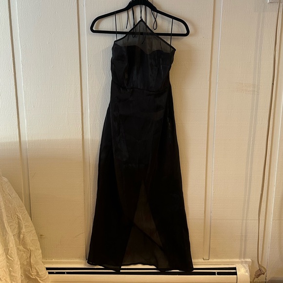 Reformation Cana Black Halter Dress Size 0 - Picture 2 of 4